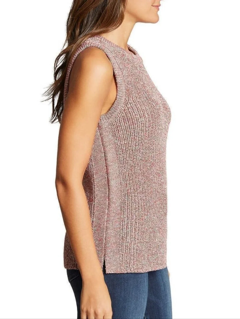 NWOT Ella Moss Junior's Marge Ribbed Knit Sleeveless Sweater Tank - Size XXL